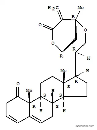 Molecular Structure of 123522-98-5 (Ergosta-3,5,25(27)-trien-26-oicacid, 21,24-epoxy-22-hydroxy-1-oxo-, d-lactone, (22R)- (9CI))