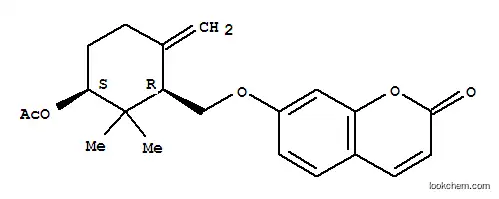 Molecular Structure of 123564-53-4 (2H-1-Benzopyran-2-one,7-[[(1R,3S)-3-(acetyloxy)-2,2-dimethyl-6-methylenecyclohexyl]methoxy]-, rel-)