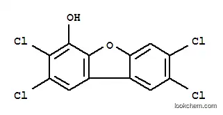 Molecular Structure of 123566-86-9 (2,3,7,8-tetrachlorodibenzo[b,d]furan-4-ol)