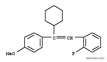 Molecular Structure of 1237-16-7 (1-[(E)-2-cyclohexyl-2-(4-methoxyphenyl)ethenyl]-2-fluorobenzene)