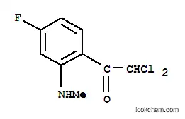Molecular Structure of 123732-74-1 (Ethanone,  2,2-dichloro-1-[4-fluoro-2-(methylamino)phenyl]-)
