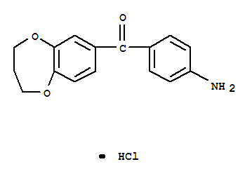 Methanone,(4-aminophenyl)(3,4-dihydro-2H-1,5-benzodioxepin-7-yl)-, hydrochloride (1:1)