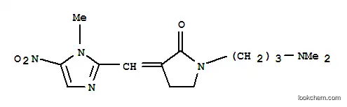 Molecular Structure of 123794-07-0 ((3Z)-1-[3-(dimethylamino)propyl]-3-[(1-methyl-5-nitro-1H-imidazol-2-yl)methylidene]pyrrolidin-2-one)