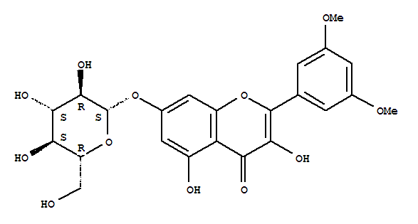 Molecular Structure of 123914-42-1 (4H-1-Benzopyran-4-one,2-(3,5-dimethoxyphenyl)-7-(b-D-glucopyranosyloxy)-3,5-dihydroxy-)