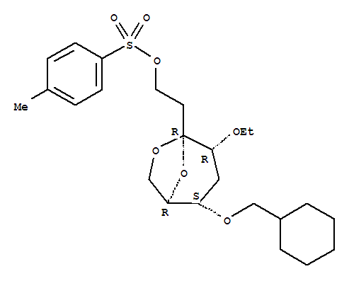 3,8-ANHYDRO-6-O-(CYCLOHEXYLMETHYL)-2,5-DIDEOXY-4-O-ETHYL-SS-D-RIBO-3-OCTULOPYRANOSE 4-METHYLBENZENESULFONATE