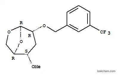 Molecular Structure of 123920-88-7 (.beta.-ribo-Hexopyranose, 1,6-anhydro-3-deoxy-4-O-methyl-2-O-3-(trifluoromethyl)phenylmethyl-)