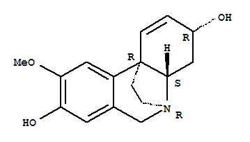 Molecular Structure of 123930-99-4 (3H,6H-5,10b-Ethanophenanthridine-3,8-diol,4,4a-dihydro-9-methoxy-, (3R,4aS,5R,10bR)- (9CI))