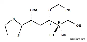 Molecular Structure of 123942-33-6 (D-ribo-Hexose, 3-deoxy-5-C-methyl-2-O-methyl-4-O-(phenylmethyl)-, cyclic 1,2-ethanediyl dithioacetal)