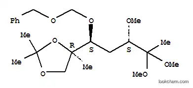 Molecular Structure of 123942-44-9 (arabino-2-Heptulose, 1,4-dideoxy-6-C-methyl-3-O-methyl-6,7-O-(1-methylethylidene)-5-O-(phenylmethoxy)methyl-, dimethyl acetal)