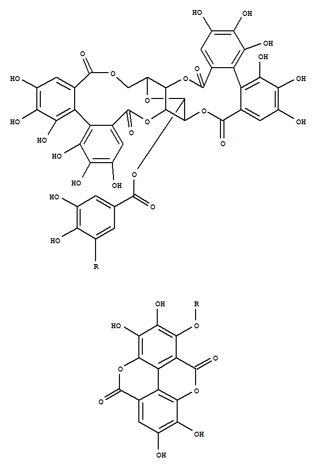 Molecular Structure of 124078-34-8 (b-D-Glucopyranose, cyclic2,4:3,6-bis[(1S)-4,4',5,5',6,6'-hexahydroxy[1,1'-biphenyl]-2,2'-dicarboxylate]1-[3-[(5,10-dihydro-2,3,7,8-tetrahydroxy-5,10-dioxo[1]benzopyrano[5,4,3-cde][1]benzopyran-1-yl)oxy]-4,5-dihydroxybenzoate](9CI))