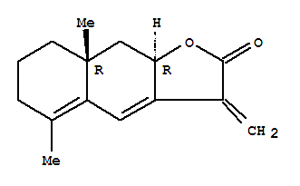 Molecular Structure of 124168-08-7 (Naphtho[2,3-b]furan-2(3H)-one,6,7,8,8a,9,9a-hexahydro-5,8a-dimethyl-3-methylene-, (8aR,9aR)-)