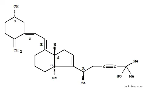 Molecular Structure of 124409-60-5 (9,10-Secocholesta-5,7,10(19),16-tetraen-23-yne-3,25-diol,(3b,5Z,7E)- (9CI))