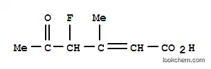 Molecular Structure of 124412-83-5 (2-Hexenoic  acid,  4-fluoro-3-methyl-5-oxo-)