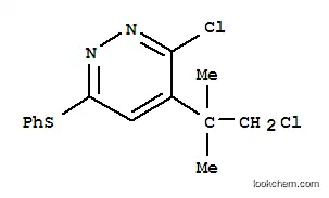 Molecular Structure of 124420-48-0 (3-chloro-4-(1-chloro-2-methylpropan-2-yl)-6-(phenylsulfanyl)pyridazine)
