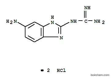 Molecular Structure of 124636-08-4 (2-(6-amino-1H-benzimidazol-2-yl)guanidine dihydrochloride)
