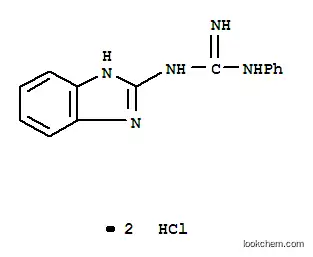 Molecular Structure of 124636-09-5 (2-(1H-benzimidazol-2-yl)-1-phenylguanidine dihydrochloride)