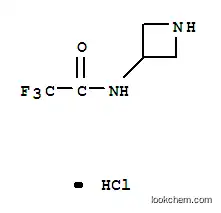 Molecular Structure of 124668-48-0 (N-(Azetidin-3-yl)-2,2,2-trifluoroacetamide hydrochloride)