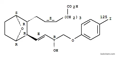 Molecular Structure of 124924-85-2 (7-(3-(3-hydroxy-4-(4'-iodophenoxy)-1-butenyl)-7-oxabicyclo(2.2.1)heptan-2-yl)-5-heptenoic acid)