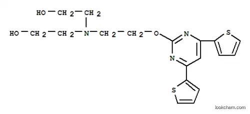 Molecular Structure of 124959-48-4 (Ethanol,2,2'-[[2-[(4,6-di-2-thienyl-2-pyrimidinyl)oxy]ethyl]imino]bis-)