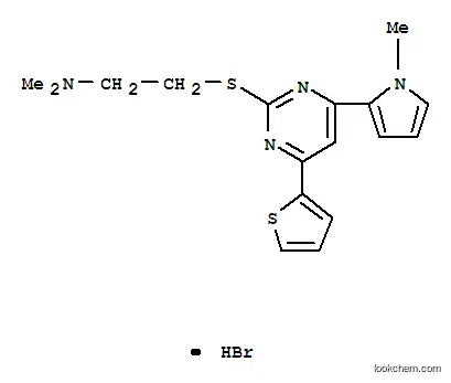 N,N-dimethyl-2-[4-(1-methylpyrrol-2-yl)-6-thiophen-2-ylpyrimidin-2-yl]sulfanylethanamine;hydrobromide