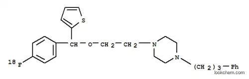 Molecular Structure of 125080-79-7 (1-(2-{[4-(~18~F)fluorophenyl](thiophen-2-yl)methoxy}ethyl)-4-(3-phenylpropyl)piperazine)