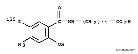 Molecular Structure of 125108-86-3 (12-((5-iodo-4-azido-2-hydroxybenzoyl)amino)dodecanoate)