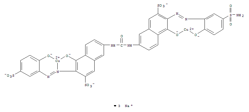 Cuprate(3-), [m-[3-[[5-(aminosulfonyl)-2-hydroxyphenyl]azo]-4-hydroxy-7-[[[[5-hydroxy-6-[(2-hydroxy-5-sulfophenyl)azo]-7-sulfo-2-naphthalenyl]amino]carbonyl]amino]-2-naphthalenesulfonato(7-)]]di-,tris