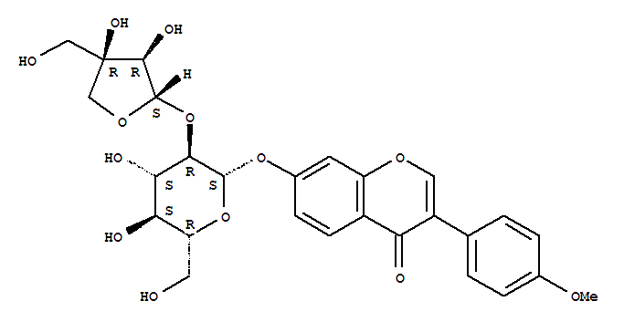 4H-1-Benzopyran-4-one,7-[(2-O-D-apio-b-D-furanosyl-b-D-glucopyranosyl)oxy]-3-(4-methoxyphenyl)-(9CI)