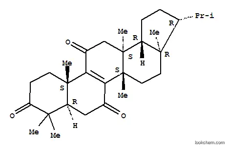 Molecular Structure of 125456-59-9 (A'-Neo-26,28-dinorgammacer-8-ene-3,7,11-trione,13,17-dimethyl-, (13a,14b,17a,18b)-)