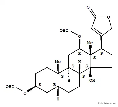 Molecular Structure of 1256-24-2 ((3beta,5beta,8xi,9xi,12beta)-3,12-bis(formyloxy)-14-hydroxycard-20(22)-enolide)