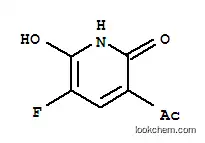 Molecular Structure of 125758-37-4 (2(1H)-Pyridinone, 3-acetyl-5-fluoro-6-hydroxy- (9CI))