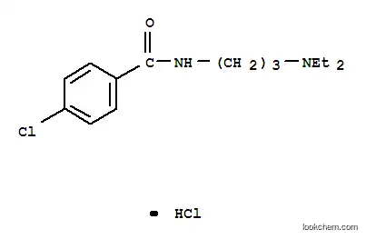 Molecular Structure of 125775-33-9 (4-chloro-N-[3-(diethylamino)propyl]benzamide hydrochloride)