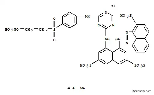2,7-Naphthalenedisulfonicacid,5-[[4-chloro-6-[[4-[[2-(sulfooxy)ethyl]sulfonyl]phenyl]amino]-1,3,5-triazin-2-yl]amino]-4-hydroxy-3-[2-(2-sulfo-1-naphthalenyl)diazenyl]-,sodium salt (1:4)