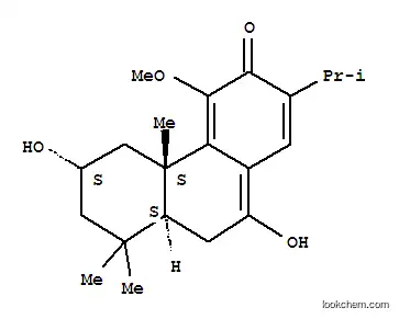 Molecular Structure of 126006-07-3 (2,12-dihydroxy-11-methoxyabieta-8(14),9(11),12-trien-7-one)