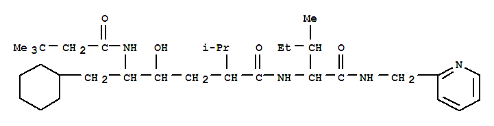 6-cyclohexyl-5-(3,3-dimethylbutanoylamino)-4-hydroxy-N-[3-methyl-1-oxo-1-(pyridin-2-ylmethylamino)pentan-2-yl]-2-propan-2-ylhexanamide