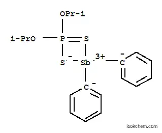 Antimony, (O,O-bis(1-methylethyl)phosphorodithioato-S,S')diphenyl-, (T-4)-