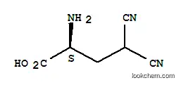 Molecular Structure of 126433-38-3 (Butanoic acid, 2-amino-4,4-dicyano-, (S)- (9CI))