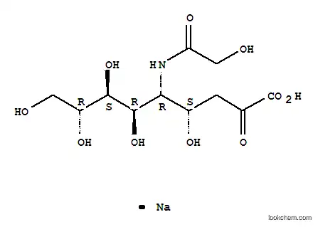 Molecular Structure of 126934-35-8 (Neuraminic acid,N-(hydroxyacetyl)-, monosodium salt (9CI))