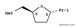 Molecular Structure of 126946-07-4 (Furan, tetrahydro-2-(1-methylethyl)-5-[(methylthio)methyl]-, trans- (9CI))