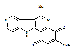 Molecular Structure of 126983-61-7 (1H-Pyrido[3',4':4,5]pyrrolo[3,2-c]quinoline-1,4(11H)-dione,3-methoxy-6-methyl-)