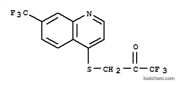 Molecular Structure of 127183-42-0 (1,1,1-trifluoro-3-{[7-(trifluoromethyl)quinolin-4-yl]sulfanyl}propan-2-one)