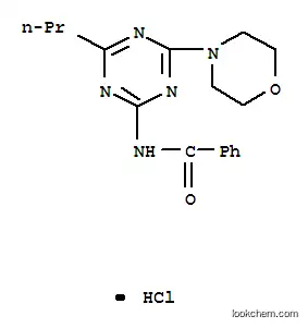 Molecular Structure of 127374-93-0 (N-(4-morpholin-4-yl-6-propyl-1,3,5-triazin-2-yl)benzamide hydrochloride)