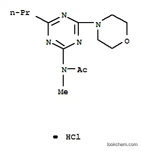 Molecular Structure of 127375-19-3 (N-methyl-N-(4-morpholin-4-yl-6-propyl-1,3,5-triazin-2-yl)acetamide hydrochloride)