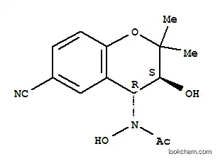 Molecular Structure of 127408-31-5 (N-[(3S,4R)-6-CYANO-3,4-DIHYDRO-3-HYDROXY-2,2-DIMETHYL-2H-1-BENZOPYRAN-4-YL]-N-HYDROXYACETAMIDE)