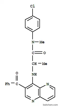(+-)-2-((3-Benzoyl-1,5-naphthyridin-4-yl)amino)-N-(4-chlorophenyl)-N-methylpropanamide