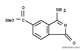 Molecular Structure of 127511-08-4 (1H-Isoindole-5-carboxylicacid,3-amino-1-oxo-,methylester(9CI))