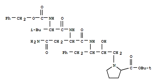 L-Aspartamide,N-[(phenylmethoxy)carbonyl]-L-leucyl-N1-[3-[2-[(1,1-dimethylethoxy)carbonyl]-1-pyrrolidinyl]-2-hydroxy-1-(phenylmethyl)propyl]-,[2S-[1(1R*,2S*),2R*]]- (9CI)