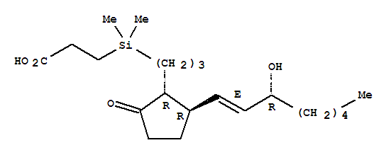 Propanoic acid,3-[[3-[2-(3-hydroxy-1-octenyl)-5-oxocyclopentyl]propyl]dimethylsilyl]-, [1a,2b(1E,3R*)]- (9CI)