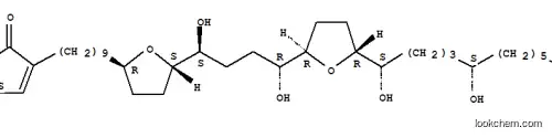 Molecular Structure of 128232-75-7 (2(5H)-Furanone,3-[9-[(2R,5S)-5-[(1S,4R)-4-[(2R,5R)-5-[(1S,5S)-1,5-dihydroxyundecyl]tetrahydro-2-furanyl]-1,4-dihydroxybutyl]tetrahydro-2-furanyl]nonyl]-5-methyl-,(5S)-)