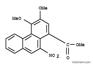 Molecular Structure of 128397-31-9 (1-Phenanthrenecarboxylicacid, 3,4-dimethoxy-10-nitro-, methyl ester)